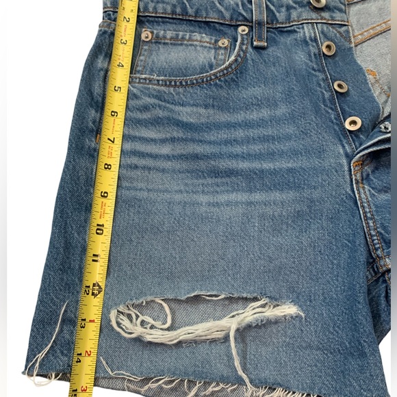 Rag & Bone Rosa High Waist Ripped Nonstretch Denim Cutoff Shorts Size 27 - Picture 11 of 11